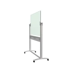 Dry Erase*Quartet Infinity Magnetic Glass Dry-Erase Mobile Presentation Whiteboard Easel, Silver Base, 3' x 4' (ECM43G)