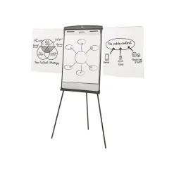 Dry Erase*Quartet Magnetic Easel, 70", Graphite Metal (67E)