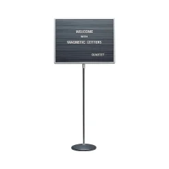 Bulletin*Quartet Pedestal Magnetic Letter Board, Gray Frame, 2' x 1.5' (7921M)