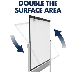 Dry Erase*Quartet Prestige 2 Magnetic Mobile Presentation Whiteboard Easel, 6' x 4' (ECM64P2)