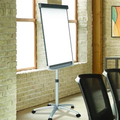 Dry Erase*Quartet ® Prestige® 2 Magnetic Mobile Presentation Whiteboard Easel, 3' x 2' (ECM32P2)