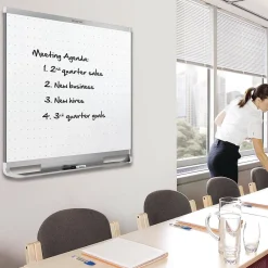 Dry Erase*Quartet Prestige 2 Total Erase Dry-Erase Whiteboard, Aluminum Frame, 8' x 4' (TEM548A)