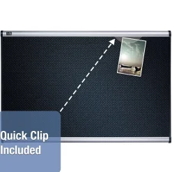 Bulletin*Quartet Prestige Foam Bulletin Board, Aluminum Frame, 4'H x 6'W (B347A)