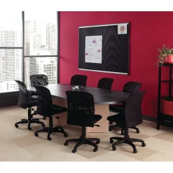 Bulletin*Quartet Prestige Foam Bulletin Board, Aluminum Frame, 4'H x 6'W (B347A)