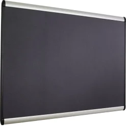 Bulletin*Quartet Prestige Plus Magnetic Fabric Bulletin Board, Aluminum Frame, 4'H x 6'W (MB547A)