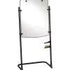 Dry Erase*Quartet ® Silhouette® Total Erase® Easel, Whiteboard/Flipchart, Black Frame, 75"H