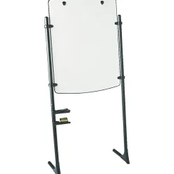 Dry Erase*Quartet ® Silhouette® Total Erase® Easel, Whiteboard/Flipchart, Black Frame, 75"H