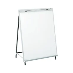 Dry Erase*Quartet Total Erase Flip Chart Easel, 70", Black Steel (81E)