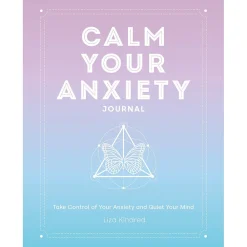 Journals|Quarto Calm Your Anxiety Guided Journal, Hardcover, 6.27" x 8.25", College Ruled, Blue, 160 Pages (9781631068157)