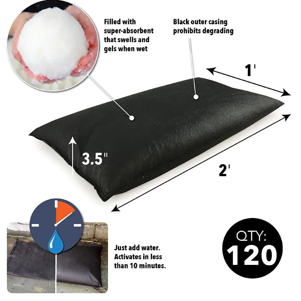 Quick Dam ™ Flood Bags 12" x 24", 120/Box