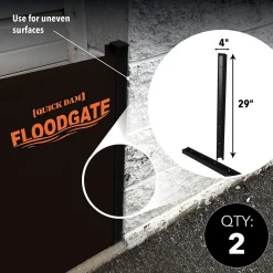 Quick Dam Flood Gate Side Rail Set, 4" (QDFGSIDES)