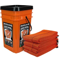 Quick Dam Hi-Vis Water Barrier, 120", Up to 8 Gal. 4/Box (QDGG10-4HV)