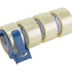 Best Quill Brand ® Acrylic Packing Tape with Dispenser, 2.6 Mil, 1.88" x 54.6 yds., Clear, 4/Pack (ST-QA264RDA)