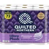 Ultra Plush Toilet Paper, 3-ply, White, 255 Sheets/Roll, 18 Rolls/Case (876045/874685)<Quilted Northern Best