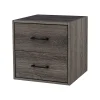 Storage Cabinets*QUUBs 15.75" Drawer Cabinet with 2 Drawers, Weathered Gray (G115002500)