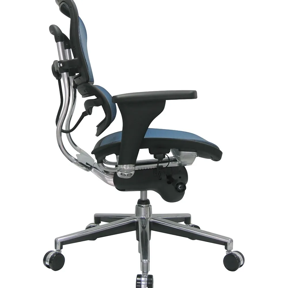 Office Chairs*RAYNOR GROUP Raynor Eurotech Ergo human Mesh Mid Back Task Chair, Blue
