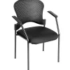 Folding & Stacking*RAYNOR GROUP Raynor Eurotech Fabric Seat Breeze 4 Leg Side Chair, Black Frame, Black