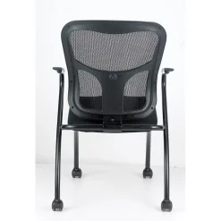 Folding & Stacking*RAYNOR GROUP Raynor Eurotech Fabric Seat Flip Nesting Chair, with Arm, Black, 2/Carton