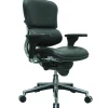 Office Chairs*Eurotech Raynor Leather Mid Back Ergo human Chair, Black