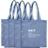Recycled Cotton Twill Tote - Grit - 5 Pack<Baudville Online