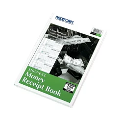 Accounting & Record Journals*Rediform Money 3-Part Carbonless Receipt Book, 2.75" x 6.88", 200/Pack (S1657NCL)