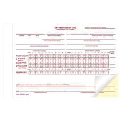 Business Forms*Rediform 2-Part Carbon Driver's Daily Logs, 5.5"L x 7.88"W, 31 Sets/Book (6K681)