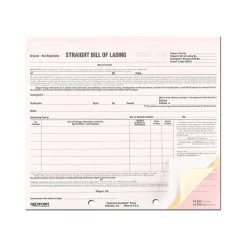 Business Forms*Rediform Snap-A-Way 3-Part Carbonless Bill of Lading, 7"L x 8.5"W, 250 Sets/Book (44301)