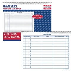 Accounting & Record Journals*Rediform Visitors Log Book, 11" x 8.5", 50 Pages, Multicolor (9G620)