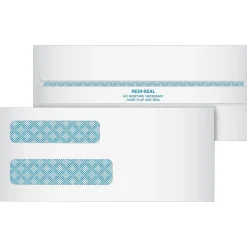 File Folders|Quality Park Redi-Strip Security Tinted Envelope, Contemporary, #8, White, 250/Bx