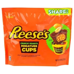 Reese's Crunchy Peanuts Miniature Cups Pouch, 9.6 oz, 8/Pack (220-02453)