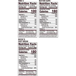 Reese's Milk Chocolate Peanut Butter Assortment Snack Size Candy, Individually Wrapped, 32.06 oz, Bulk Party Bag (3400093922)