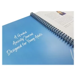 Journals|RE-FOCUS THE CREATIVE OFFICE Young Adult Guided Anxiety Journal, 6" x 8", Blue (70003)