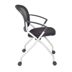 Office Chairs*Regency Cadence Mesh Nesting Chair, Black, 12/Pk (2309BK12PK)