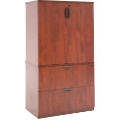 Storage Cabinets*Regency Legacy Lateral File with Stackable Storage Cabinet- Cherry