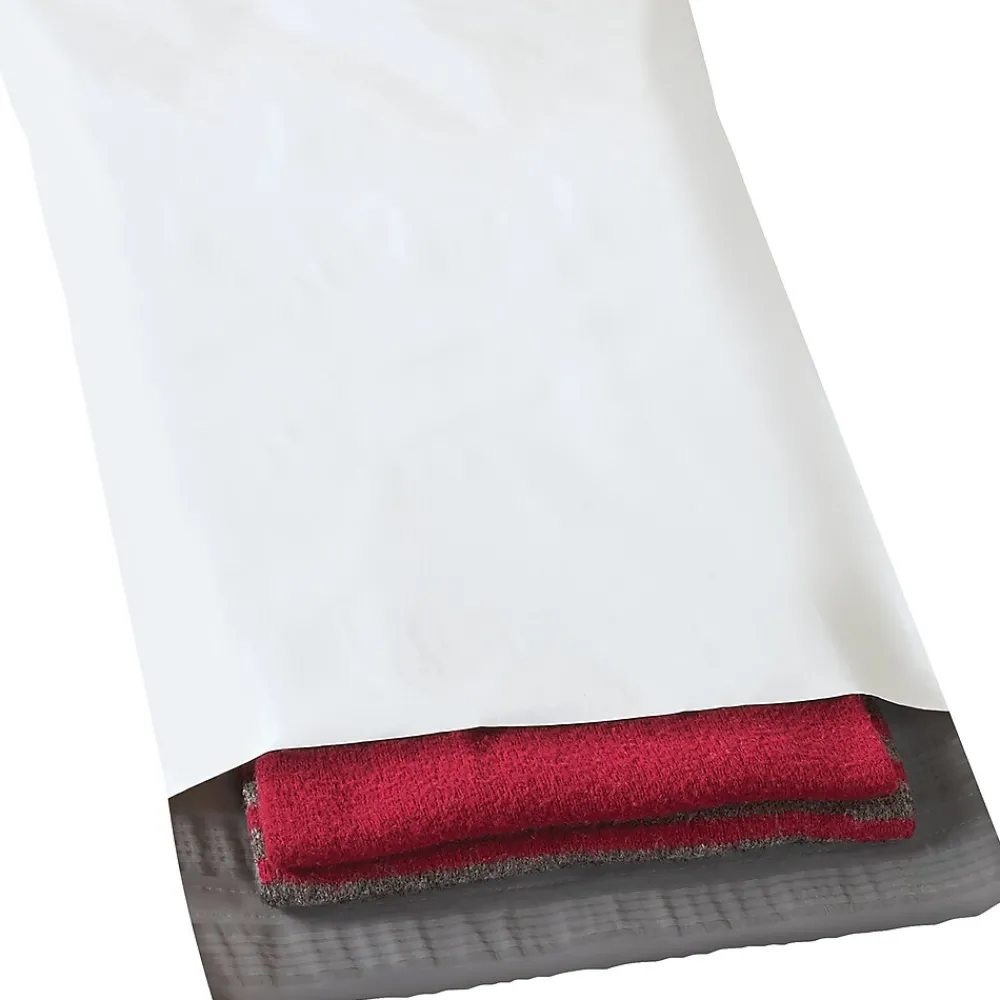 Online Partners Brand Returnable Poly Mailers, White, 12" x 15-1/2", 100/Case