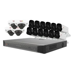 REVO America Ultra HD Audio Capable 16 Channel 8 TB NVR Surveillance System with 16 Cameras (RU16D4GB12GA-8T)