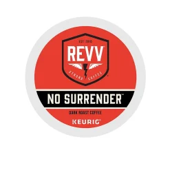 Revv Coffee No Surrender Coffee Keurig® K-Cup® Pods, Dark Roast, 96/Carton (6873CT)