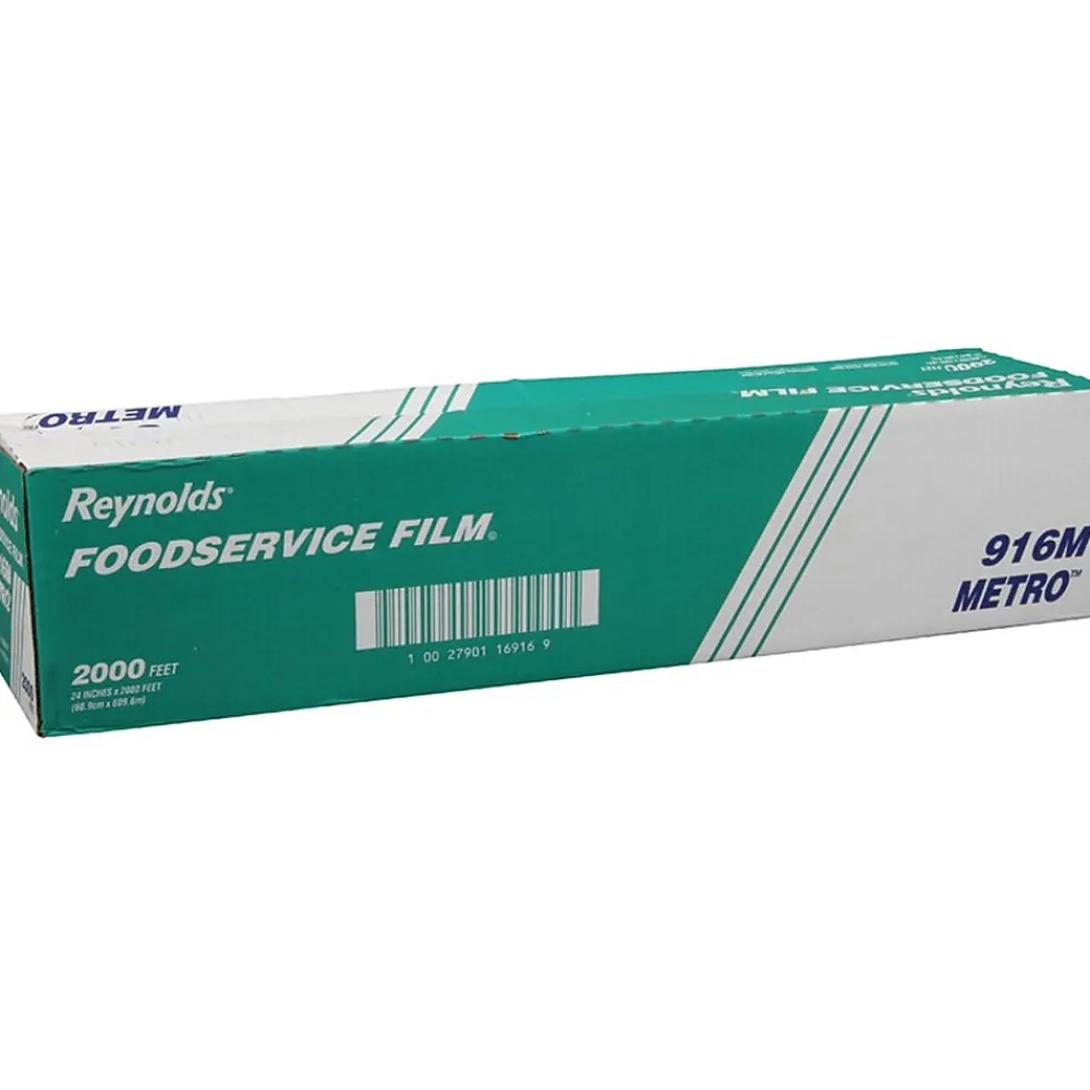 Reynolds Wrap® Metro Light-Duty Pvc Film Roll W/cutter Box, 24" X 2000 Ft, Clear