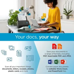 Ricoh ScanSnap IX1400 PA03820-B235 Duplex Document Scanner, Black