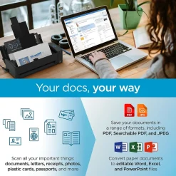 Ricoh ScanSnap IX1300 Wireless Duplex Document Scanner, Black (PA03805-B105)