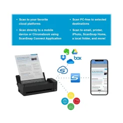 Ricoh ScanSnap IX1300 Wireless Duplex Document Scanner, Black (PA03805-B105)