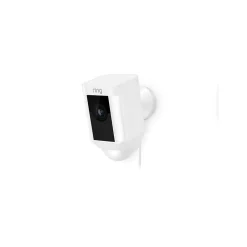 Ring Spotlight WiFi Indoor/Outdoor Cam, Wired (Plug-In), White (8SH1P7-WEN0)