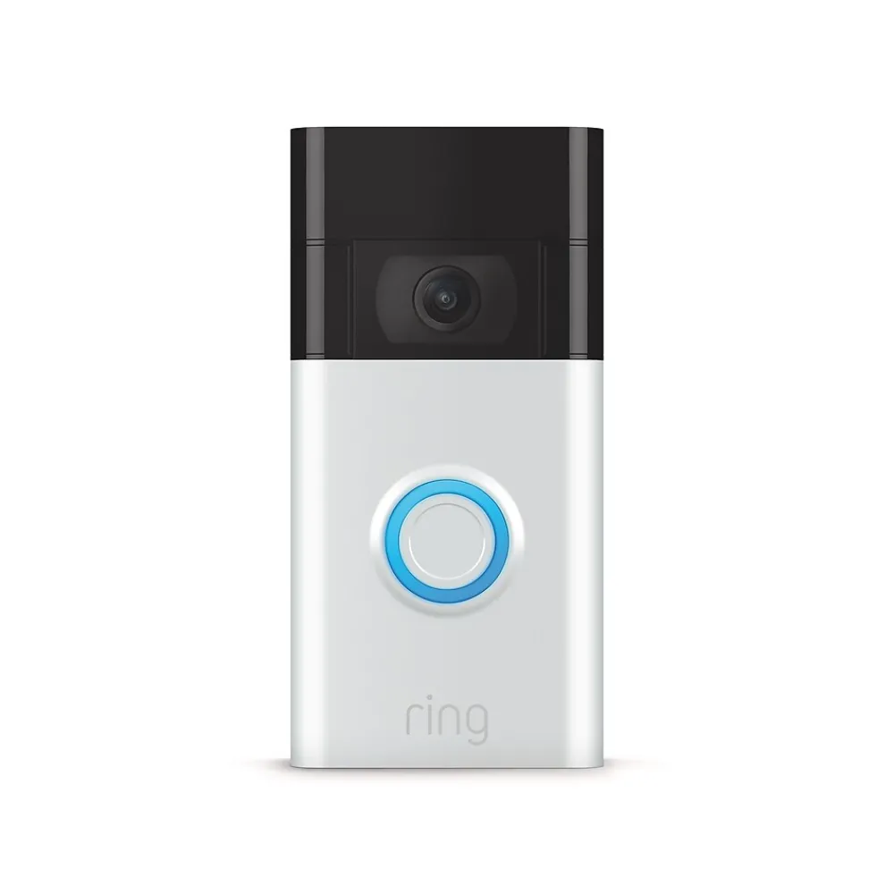 Ring WiFi Wired/Wireless Smart Video Doorbell, Silver (6022381)