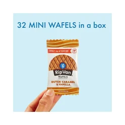 Rip Van Minis Dutch Caramel & Vanilla Wafels, 0.28 oz., 32 Packs/Box (8916)