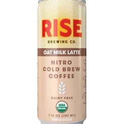 RISE Brewing Co. Oat Milk Latte Nitro Cold Brew Coffee, 7 oz., 12/Carton (FG-SS-005-007-012)