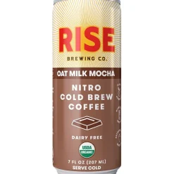 RISE Brewing Co. Oat Milk Mocha Nitro Cold Brew Coffee, 7 oz., 12/Carton (FG-SS-007-007-012)