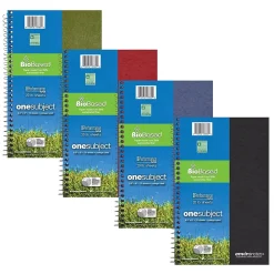 Subject Notebooks|Roaring Spring Paper Products BioBased 1-Subject Notebooks, 6" x 9.5", College Ruled, 70 Sheets, Each (13360)