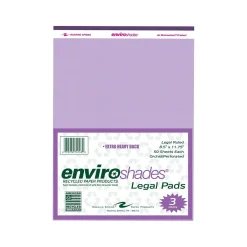 Notepads|Roaring Spring Paper Products Legal Pads, Recycled Orchid Paper, 8.5" x 11.75", 50 Sheets/Pad, 3 Pads/Pack (74143)