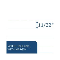 Subject Notebooks|Roaring Spring Paper Products 1-Subject Notebooks, 8.5" x 10.5", Wide Ruled, 100 Sheets, Each (13505)