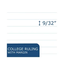 Subject Notebooks|Roaring Spring Paper Products 1-Subject Notebooks, 9" x 11", College Ruled, 100 Sheets (11096)